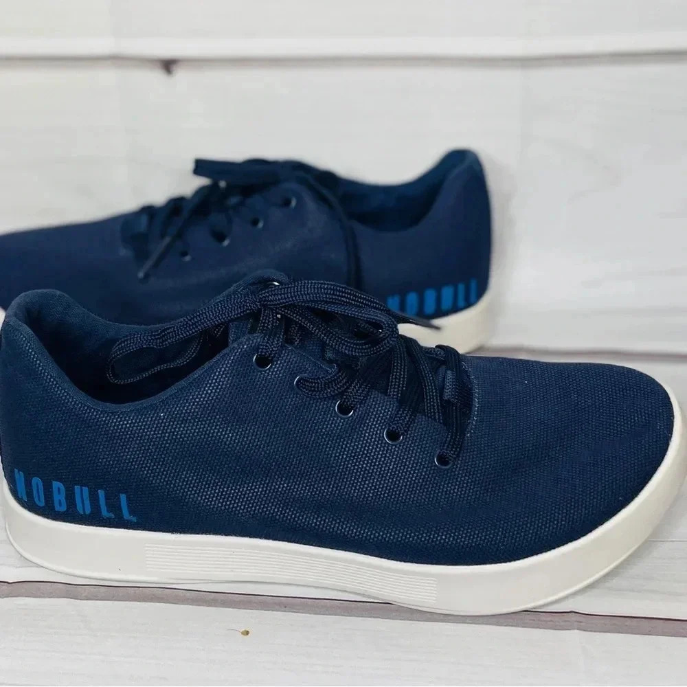 NOBULL Canvas‎ Trainer Navy Ivory Blue Athletic Shoes Men's 8.5 Women’s 10